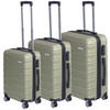 REISEKOFFERSET Goldfarben 3-teilig  - Goldfarben, Basics, Kunststoff/Textil - Novel