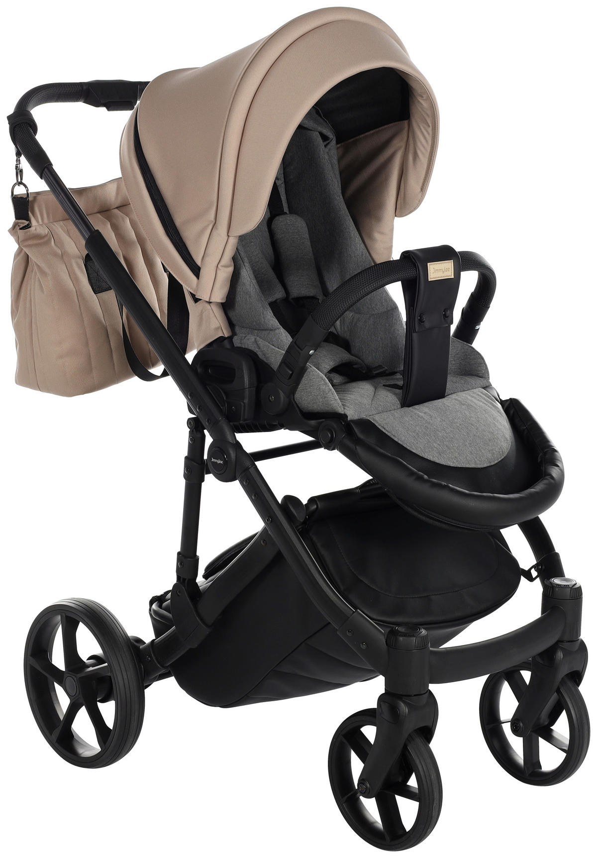BARNVAGNSSET Easy Compact  - beige/svart, Basics, metall/textil (108/61/96cm) - Jimmylee