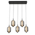 LED-HÄNGELEUCHTE 73/23/120 cm  - Chromfarben/Schwarz, Design, Glas/Metall (73/23/120cm) - Novel