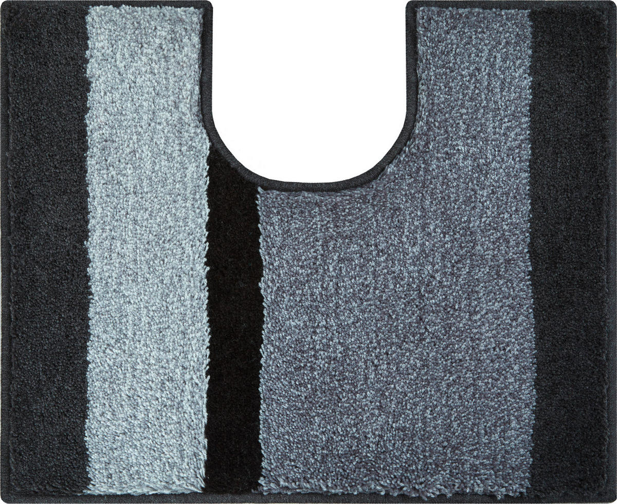 WC-VORLEGER Anthrazit 49/60 cm  - Anthrazit, Basics, Kunststoff/Textil (49/60cm) - Grund