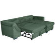 ECKSOFA  in Cord Dunkelgrün  - Dunkelgrün/Schwarz, KONVENTIONELL, Textil/Metall (258/168cm) - Carryhome