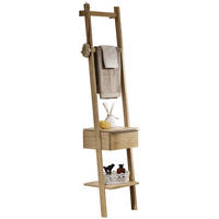 HANDTUCHHALTER Wildeiche furniert, mehrschichtige Massivholzplatte (Tischlerplatte) Eichefarben  - Eichefarben, Holz (37/185/35cm) - Voglauer