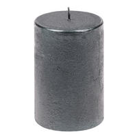 STUMPENKERZE 5,8/8 cm  - Grau, Basics, Paraffin (5,8/8cm) - Steinhart