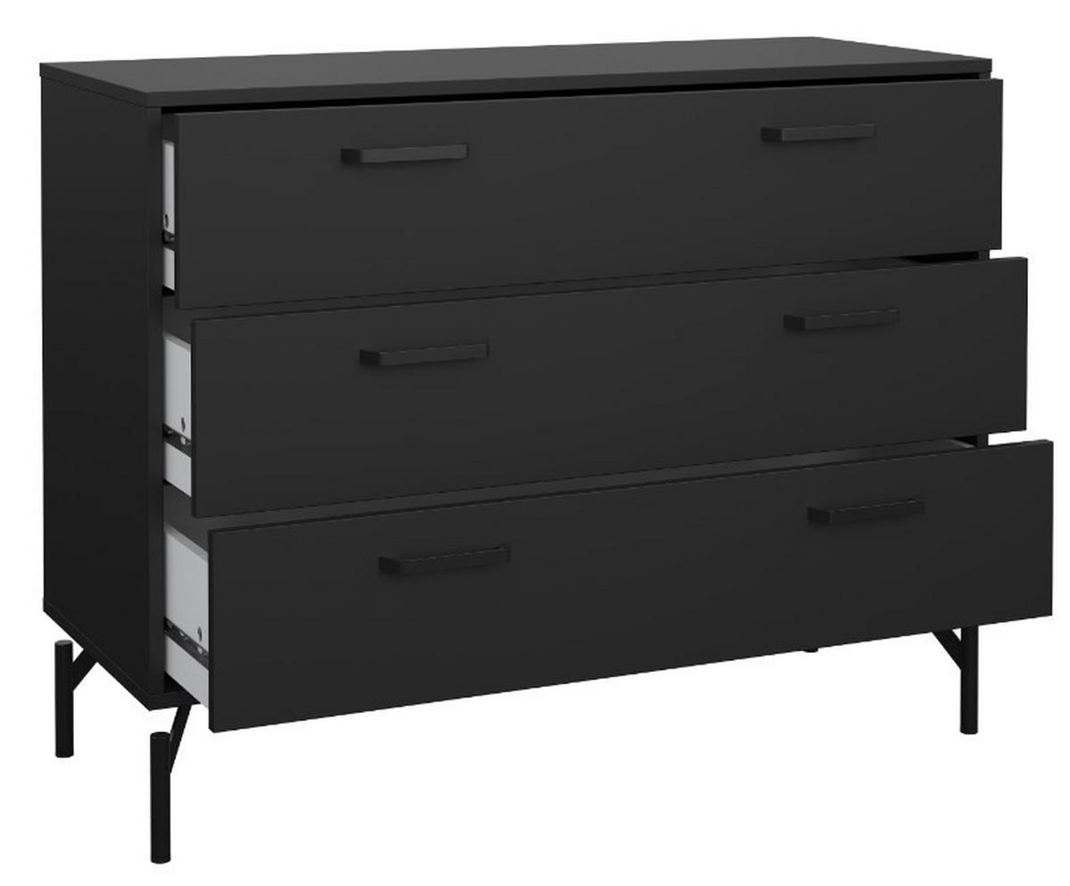 SIDEBOARD  in 98,7/76,6/39,8 cm  - Schwarz, Design, Holzwerkstoff/Metall (98,7/76,6/39,8cm) - Best Price