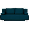 SCHLAFSOFA in Webstoff Petrol  - Chromfarben/Petrol, Design, Textil/Metall (197/88/89cm) - Xora