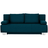 SCHLAFSOFA in Webstoff Petrol  - Chromfarben/Petrol, Design, Textil/Metall (197/88/89cm) - Xora