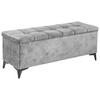 BETTBANK 139/58/50 cm   - Schwarz/Grau, Konventionell, Kunststoff/Textil (139/58/50cm) - Modante