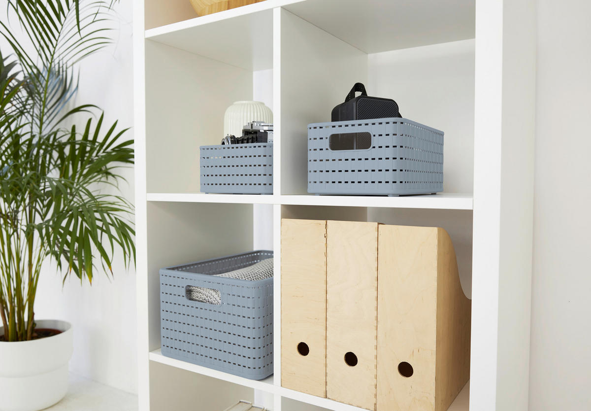 AUFBEWAHRUNGSBOX     - Pastellblau, Basics, Kunststoff (13,7/9,8/18,3cm) - Rotho