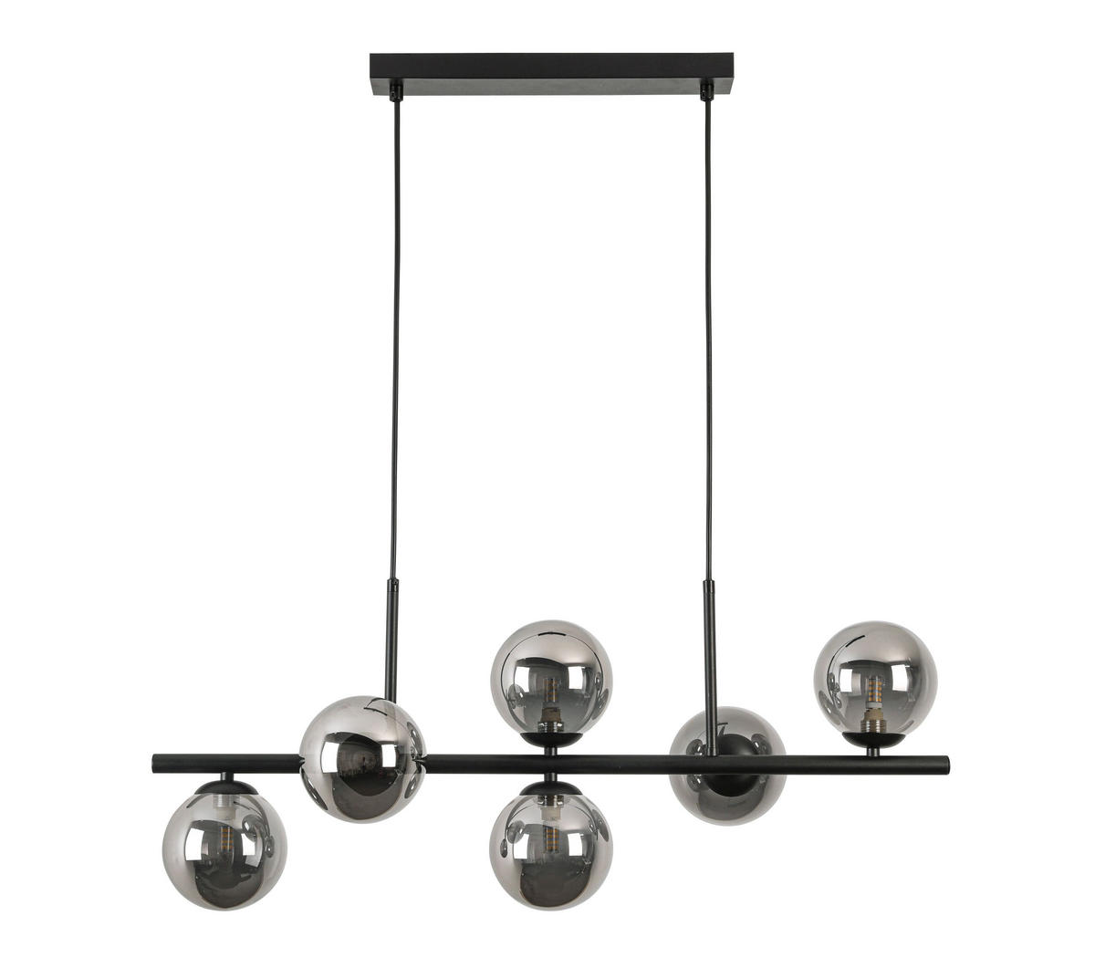 LUSTER    76/27/120 cm    - boja hroma/crna, Osnovno, staklo/metal (76/27/120cm) - Novel