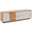 LOWBOARD  in 203,8/62/51,4 cm  - Eiche Bianco/Dunkelgrau, Design, Holz/Holzwerkstoff (203,8/62/51,4cm) - Novel
