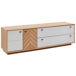 LOWBOARD  in 203,8/62/51,4 cm  - Eiche Bianco/Dunkelgrau, Design, Holz/Holzwerkstoff (203,8/62/51,4cm) - Novel