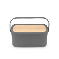 POSODA ZA KRUH   39.5/16.3/25.5 cm           - temno siva, Design, umetna masa/les (39.5/16.3/25.5cm) - Brabantia
