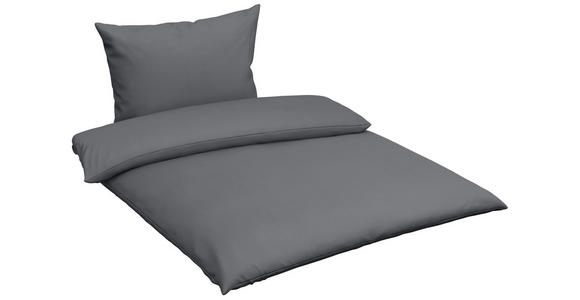 BETTWÄSCHE TANJA Satin 140/200 cm - Anthrazit, Basics, Textil (140/200cm) - Novel