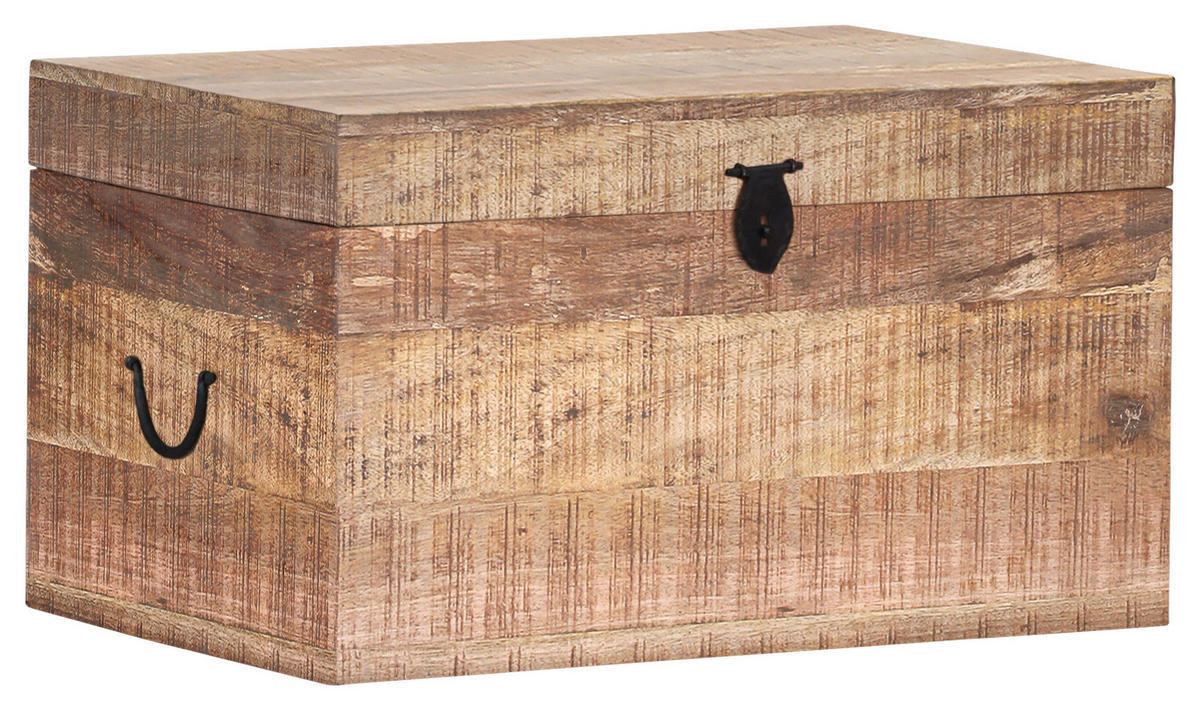 TRUHE Holz Mangoholz massiv  - Naturfarben, Design, Holz (85/45/45cm) - Landscape