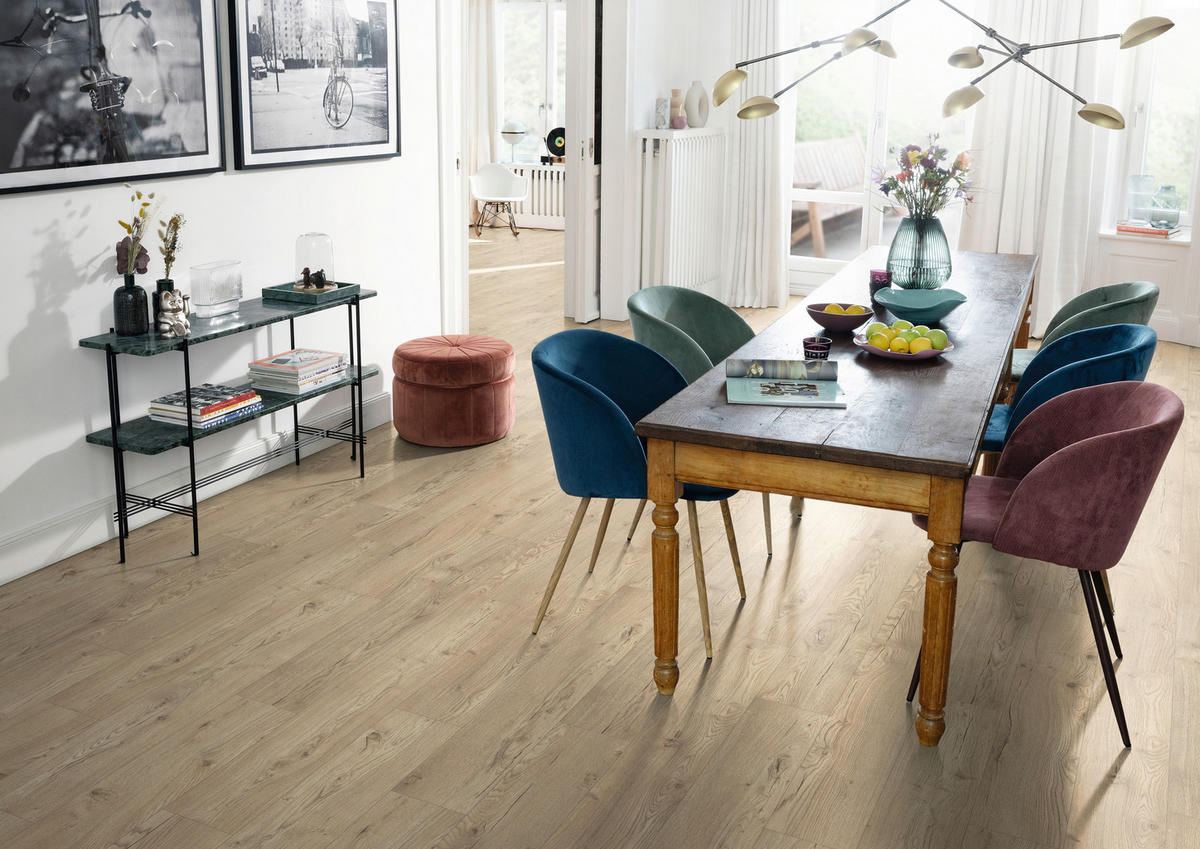 LAMINATBODEN  Olchon Eiche EGGER Nature Sense Aqua  per  m² - Eichefarben/Beige, KONVENTIONELL, Holzwerkstoff (129.2/19.3/0.8cm) - Egger Holzwerkstoffe