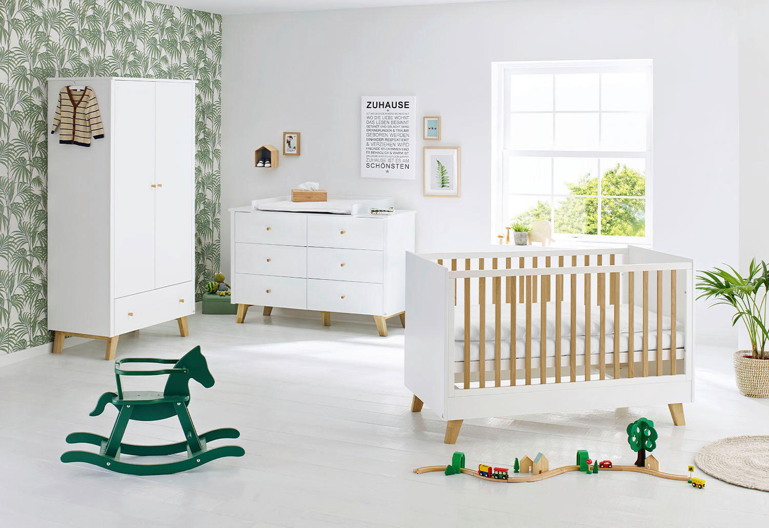 BABYZIMMER PINOLINO PAN  - Eichefarben/Weiß, Design, Holz/Holzwerkstoff - Pinolino