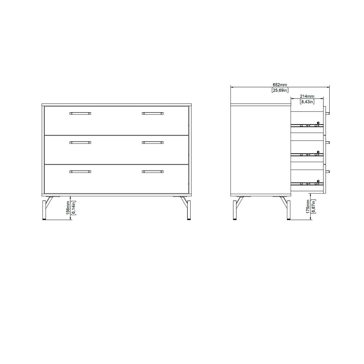 SIDEBOARD  in 98,7/76,6/39,8 cm  - Schwarz, Design, Holzwerkstoff/Metall (98,7/76,6/39,8cm) - Best Price