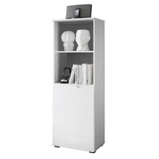 KOMODA - bílá/barvy hliníku, Design, dřevěný materiál (50/145/35cm) - Xora