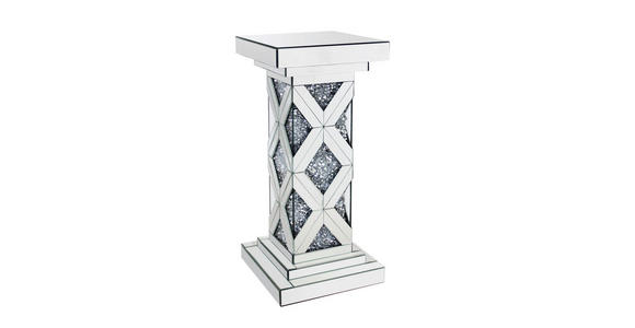 BEISTELLTISCH in Glas, Holzwerkstoff 30,8/30,8/71 cm - Silberfarben, Trend, Glas/Holzwerkstoff (30,8/30,8/71cm) - Ambia Home