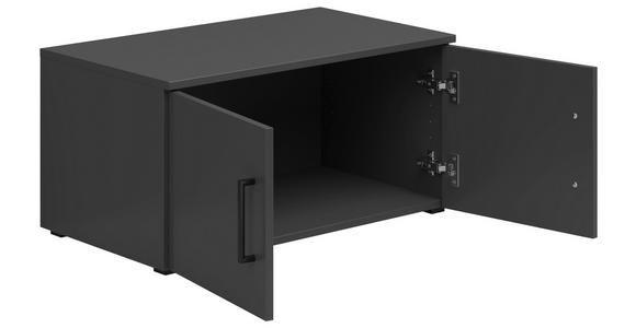 AUFSATZSCHRANK 70/35/40 cm - Schwarz/Graphitfarben, MODERN, Holzwerkstoff/Kunststoff (70/35/40cm) - Carryhome