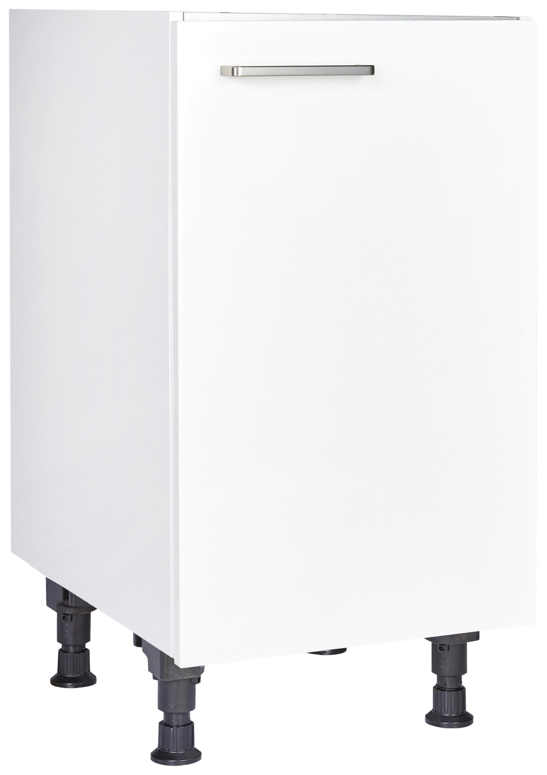 SPÜLENUNTERSCHRANK 45/87/56 cm  in Weiß  - Edelstahlfarben/Weiß, MODERN, Holzwerkstoff/Metall (45/87/56cm) - Nobilia