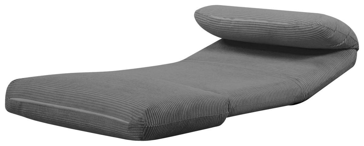 SCHLAFSESSEL in Cord Dunkelgrau  - Dunkelgrau, Design, Textil/Metall (82/58/78cm) - Livetastic