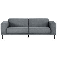 3-SITZER-SOFA in Webstoff Grau  - Schwarz/Grau, Design, Holz/Textil (218/77/93cm) - MID.YOU