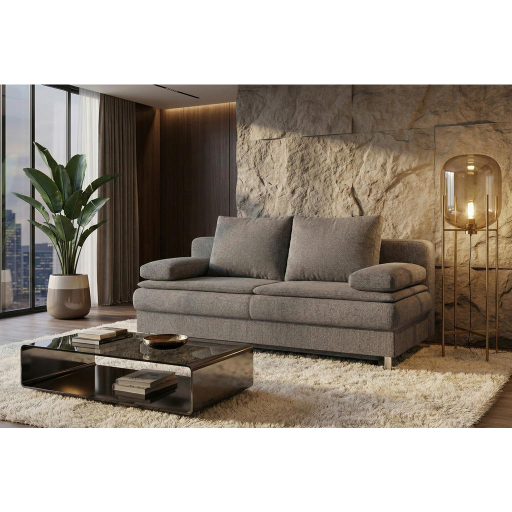2-Sitzer-Sofa Mit Schlaffunktion Ken Graubraun