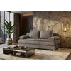 SCHLAFSOFA  mit Schlafen auf Sitzhöhe Webstoff Graubraun  - Chromfarben/Graubraun, Design, Kunststoff/Textil (200/92/90cm) - P & B