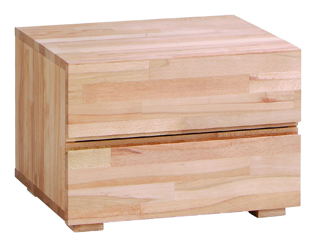 NACHTSCHRANK 60/38/46 cm Kernbuche massiv  - Buchefarben, Design, Holz (60/38/46cm) - Hasena