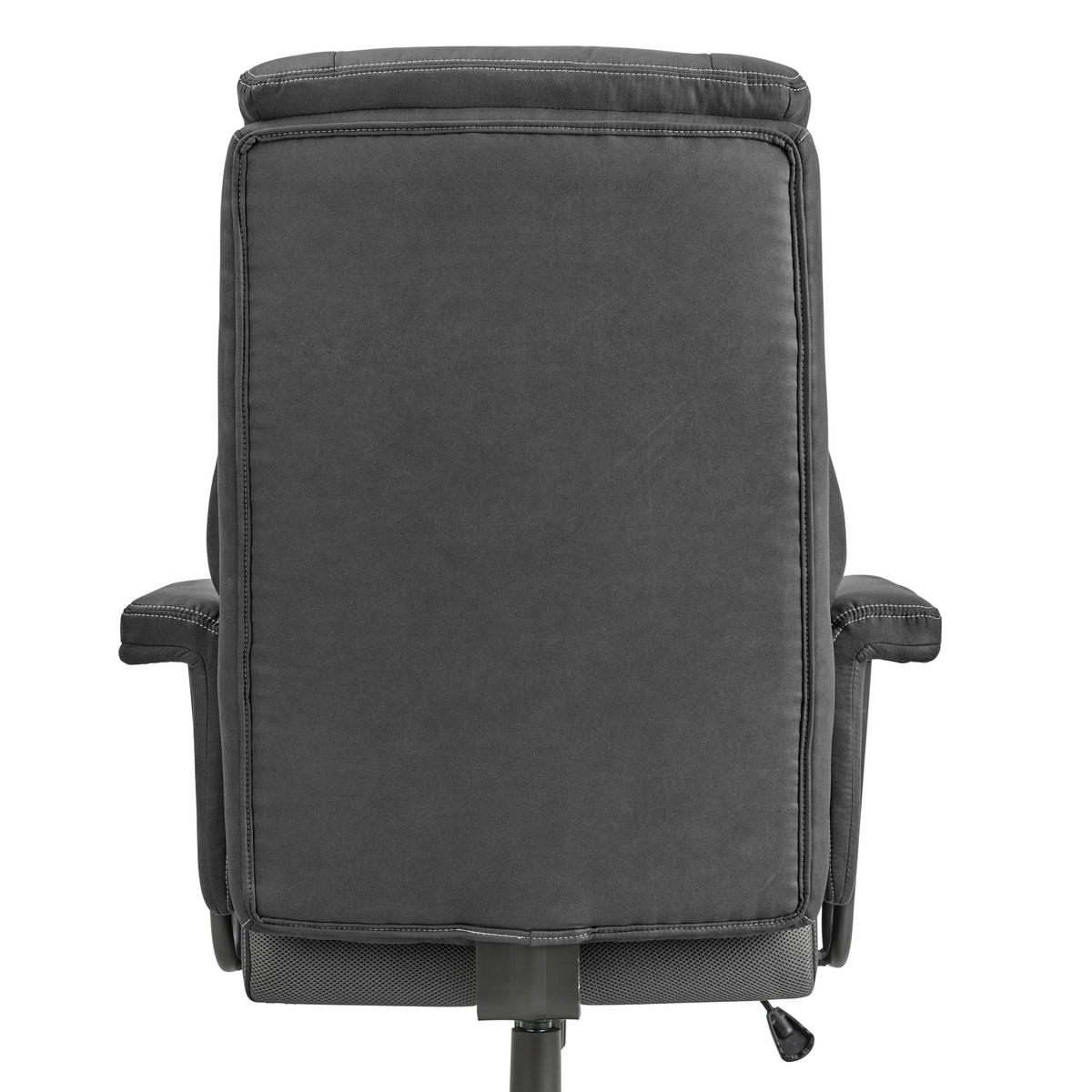 CHEFSESSEL Velours Schwarz  - Schwarz, MODERN, Kunststoff/Textil (84/120-128/85cm) - MID.YOU