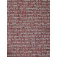 ARMLEHNSTUHL  in Eisen Leinenoptik Echtleder pigmentiert  - Rot/Schwarz, Design, Leder/Textil (60/80,5/62cm) - Novel