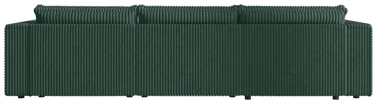 WOHNLANDSCHAFT Dunkelgrün Cord  - Dunkelgrün/Schwarz, MODERN, Kunststoff/Textil (153/350/153cm) - Xora