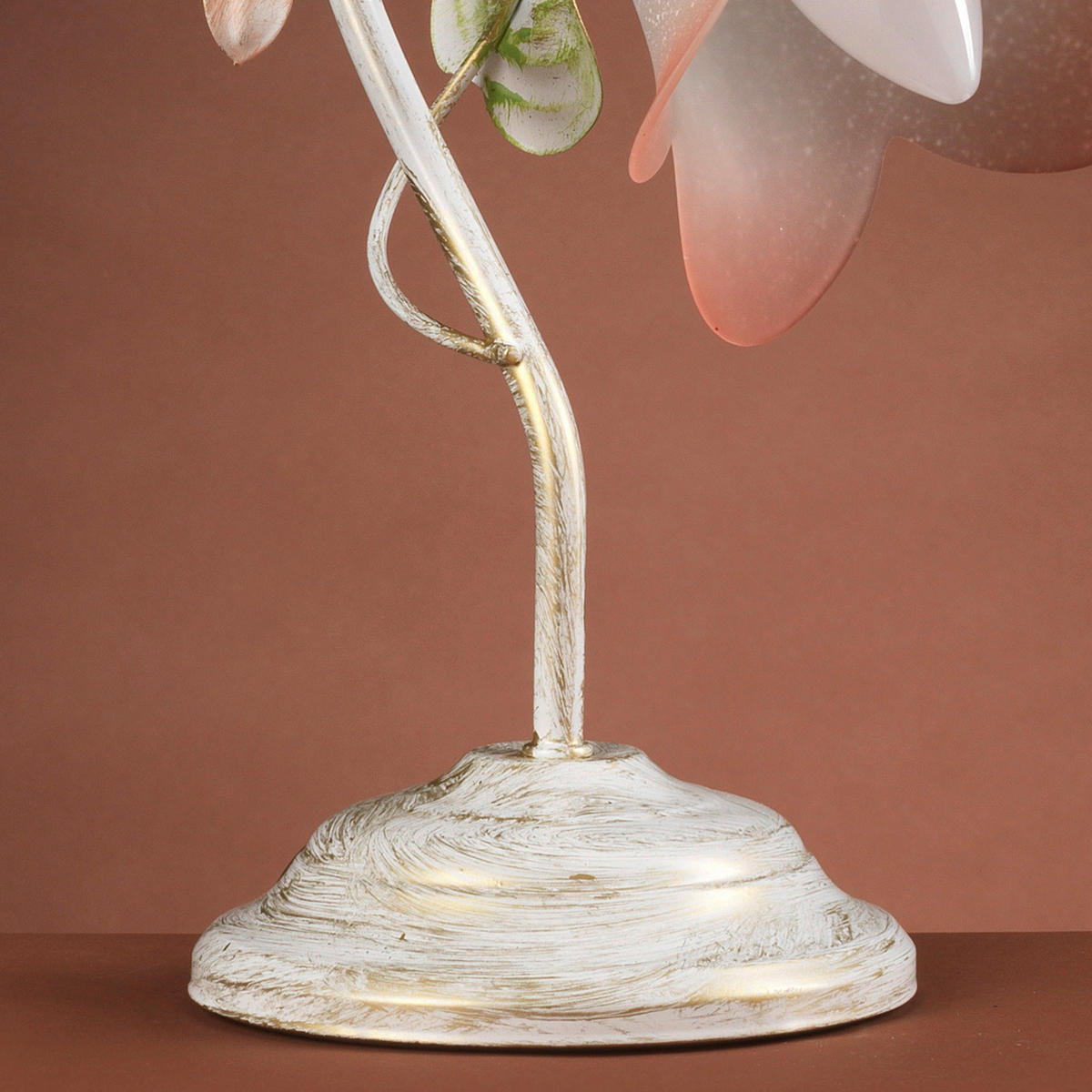 TISCHLEUCHTE 23/15/31 cm   - Weiß, Natur, Glas/Metall (23/15/31cm)