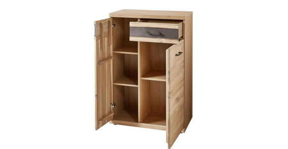 GARDEROBE Eichefarben - Eichefarben, Basics, Glas/Holz (256/202/39cm) - Linea Natura