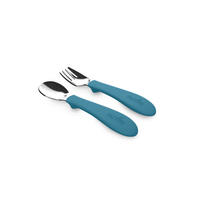 KINDERGESCHIRRSET  - Blau, Basics, Metall (24/10/20cm)
