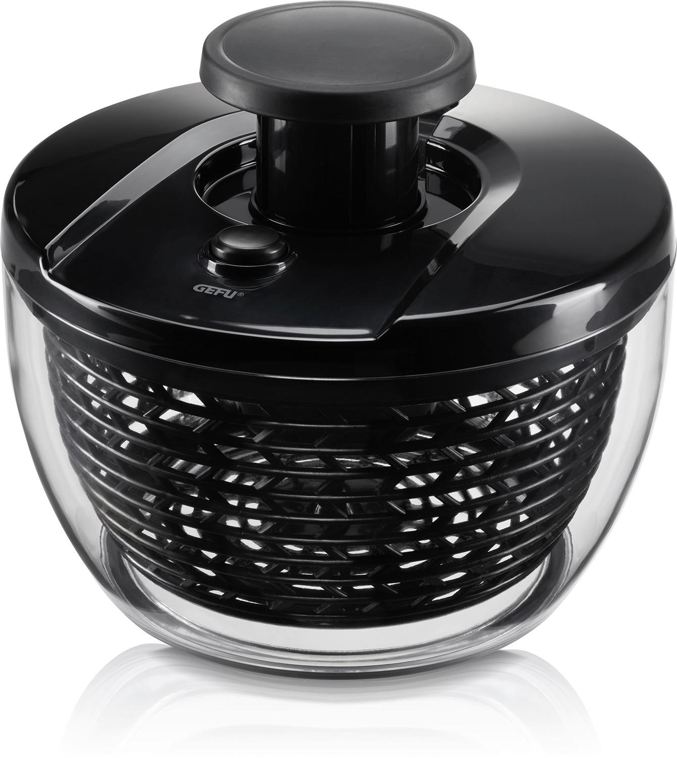 SALATSCHLEUDER PUSH IT  - Schwarz, Kunststoff (15/21,5/14cm) - Gefu