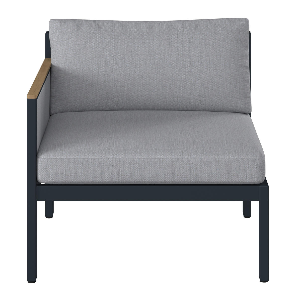 KONCOVÝ DIEL TERASOVEJ ZOSTAV drevo, kov, textil - sivá/farba tíku, Design, kov/drevo (83,5/73/76cm) - Amatio