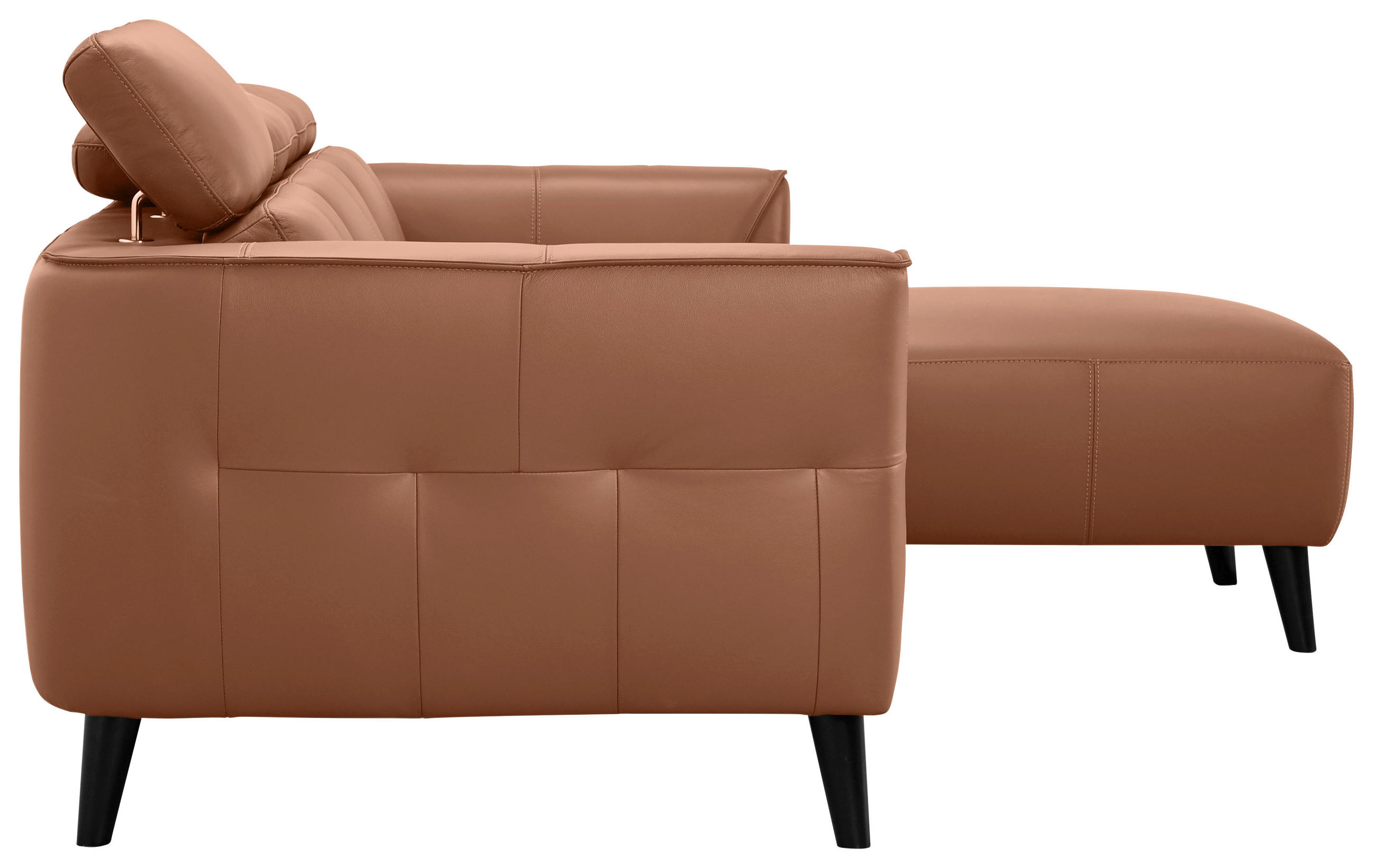 ECKSOFA Cognac Echtleder  - Cognac/Braun, KONVENTIONELL, Leder (223/92,5/169.5cm) - MID.YOU