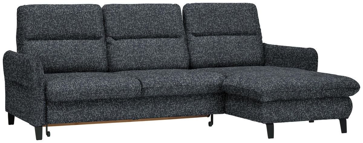 Freisteller von Livetastic ECKSOFA Schwarz Plüsch.