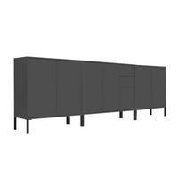 SIDEBOARD  in 263,5/86/33 cm  - Anthrazit, MODERN, Holzwerkstoff/Metall (263,5/86/33cm) - MID.YOU