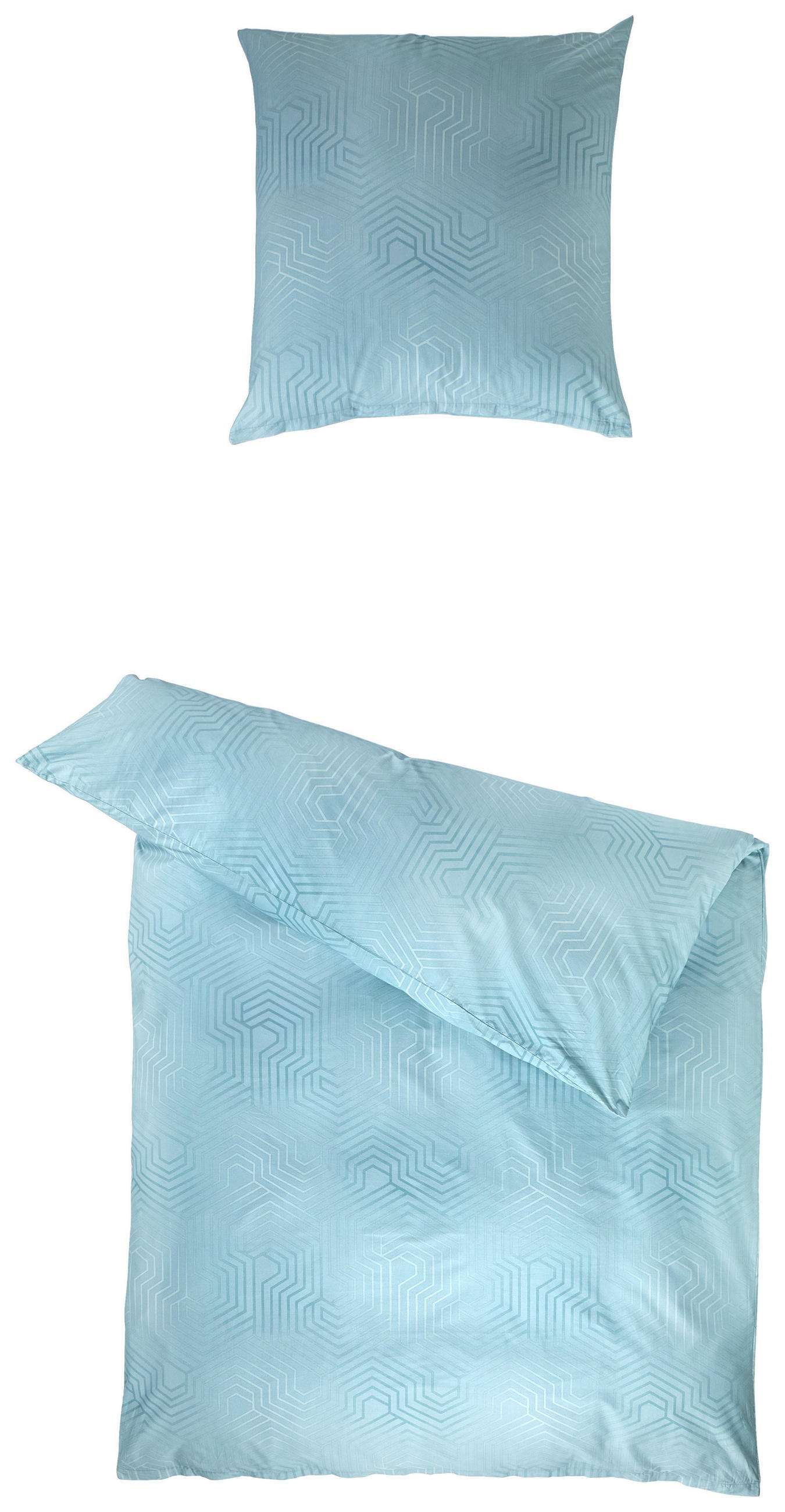 BETTWÄSCHE Atelier Makosatin 135/200 cm  - Salbeigrün, Design, Textil (135/200cm) - Estella