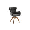 ARMLEHNSTUHL  Sitzfläche 360° drehbar Bouclé  - Wildeiche/Anthrazit, Modern, Holz/Textil (66/89/63cm) - MID.YOU