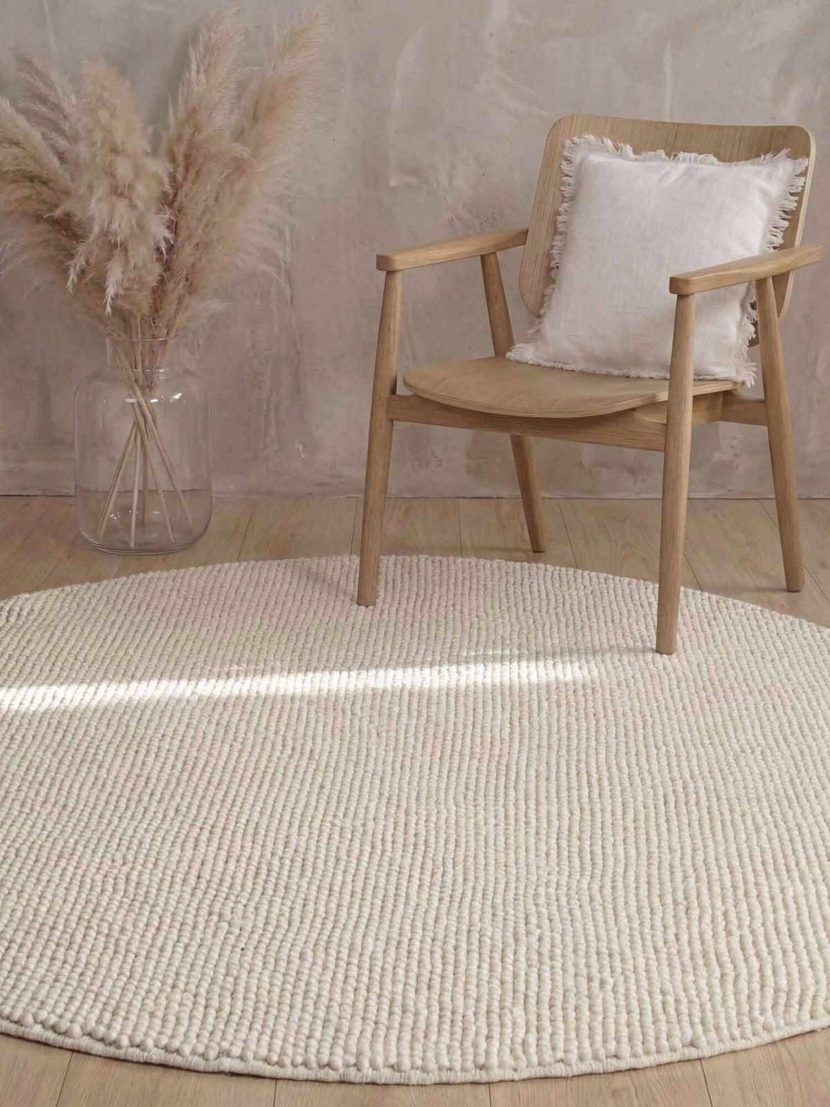 WOLLTEPPICH 200 cm Richmond Creme rund  - Creme, KONVENTIONELL, Textil (200cm) - Ted Baker