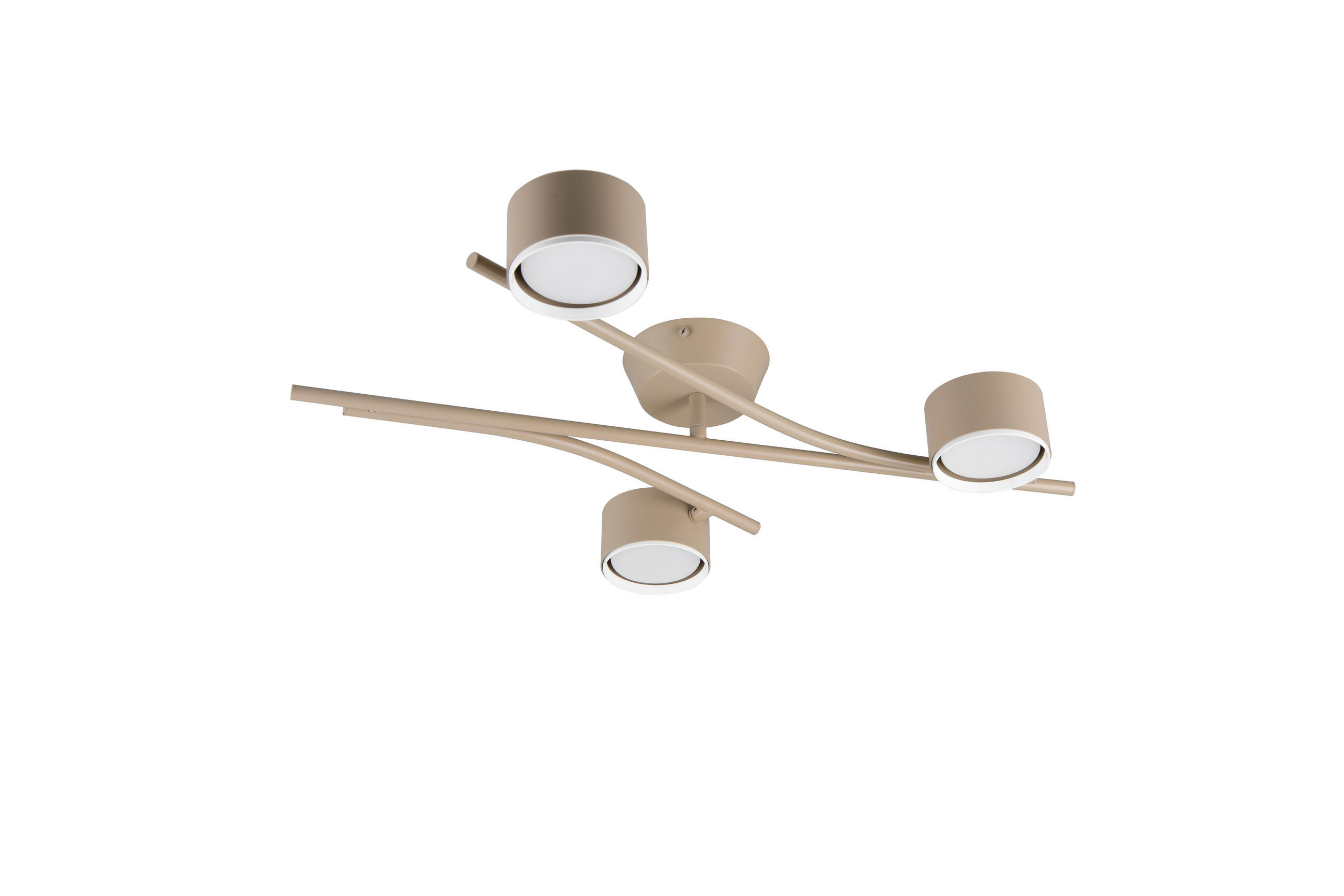 Trio Leuchten Deckenleuchte Coda Weiß, Beige 46.5x11x61.5 cm