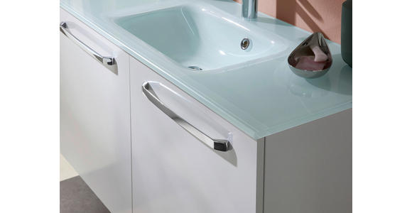 BADEZIMMER 3-teilig  in 105 cm  - Chromfarben/Weiß, KONVENTIONELL, Glas/Holzwerkstoff (105cm) - Xora