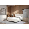 POLSTERBETT gepolstertes Kopfteil, Lattenrost, Bettkasten 140/200 cm  in Beige  - Beige/Schwarz, MODERN, Holz/Textil (140/200cm) - MID.YOU