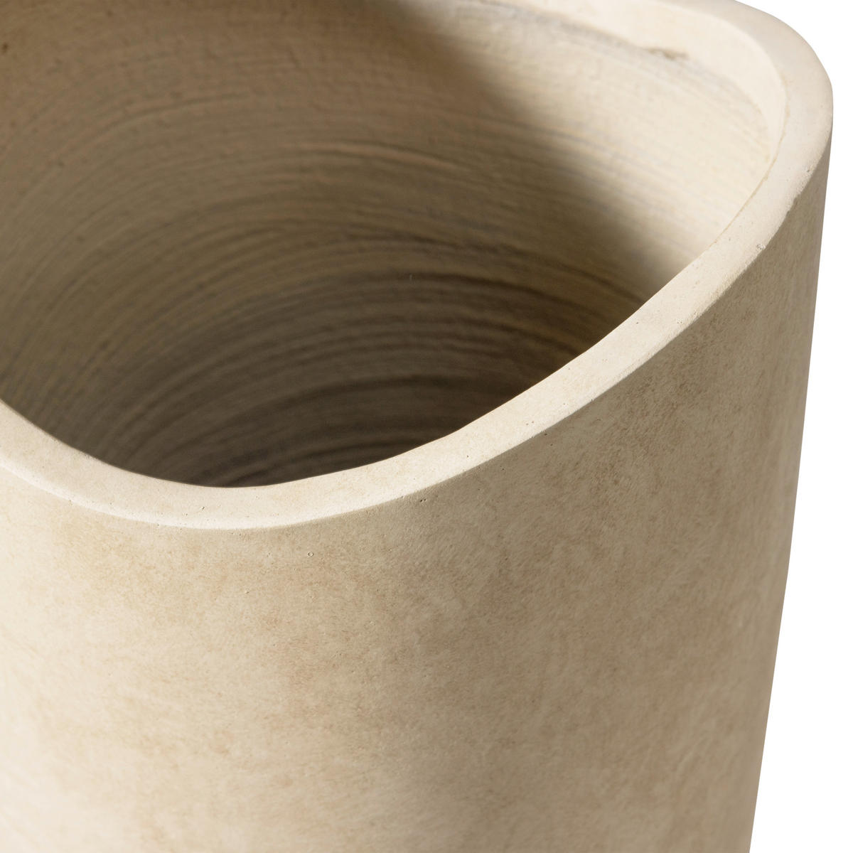 BODENVASE 75 cm  - Beige, Basics, Stein (25/75/25cm) - Livetastic