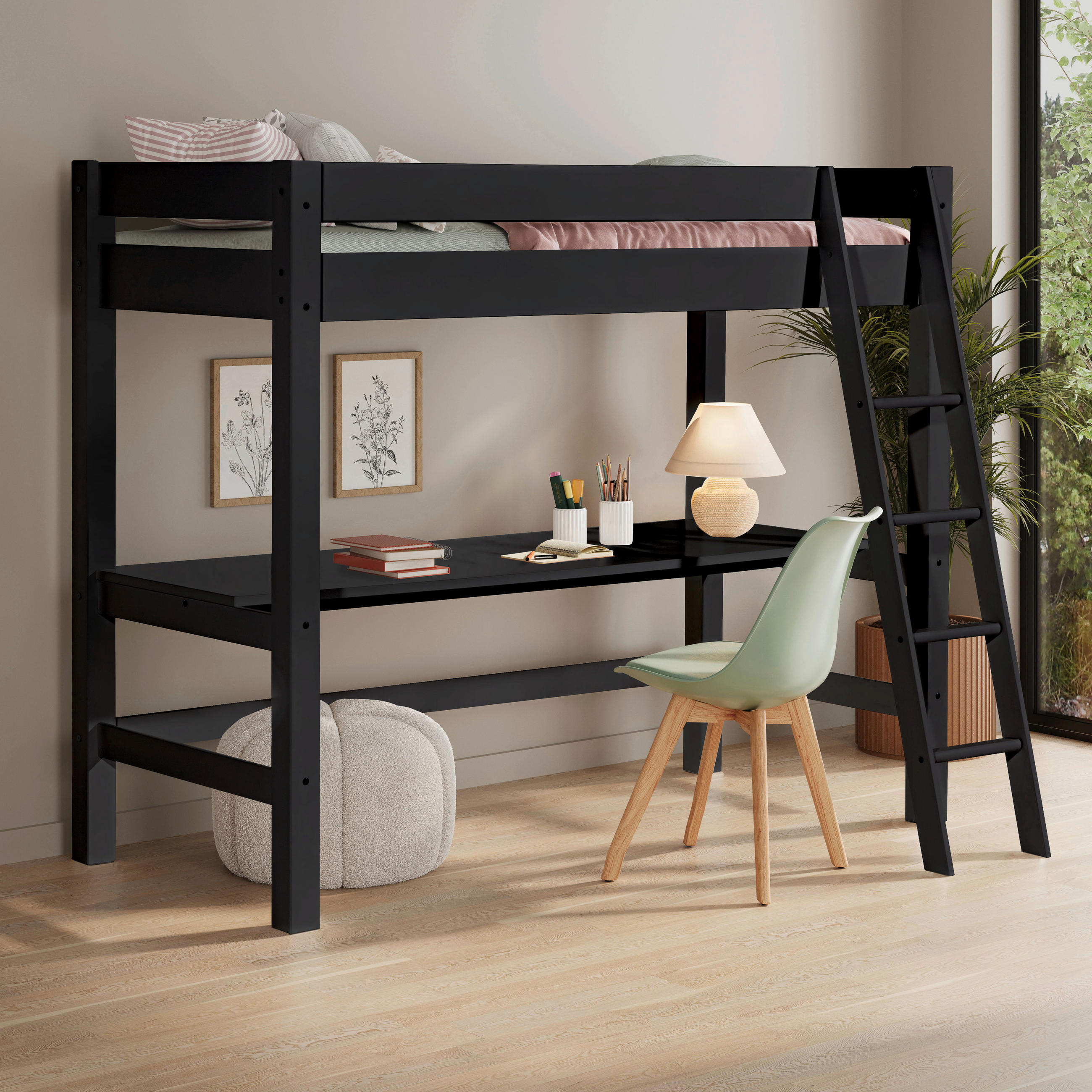 HOCHBETT  - Schwarz/Naturfarben, LIFESTYLE, Holz (216/209/180/2,5/148,5/70cm) - MID.YOU
