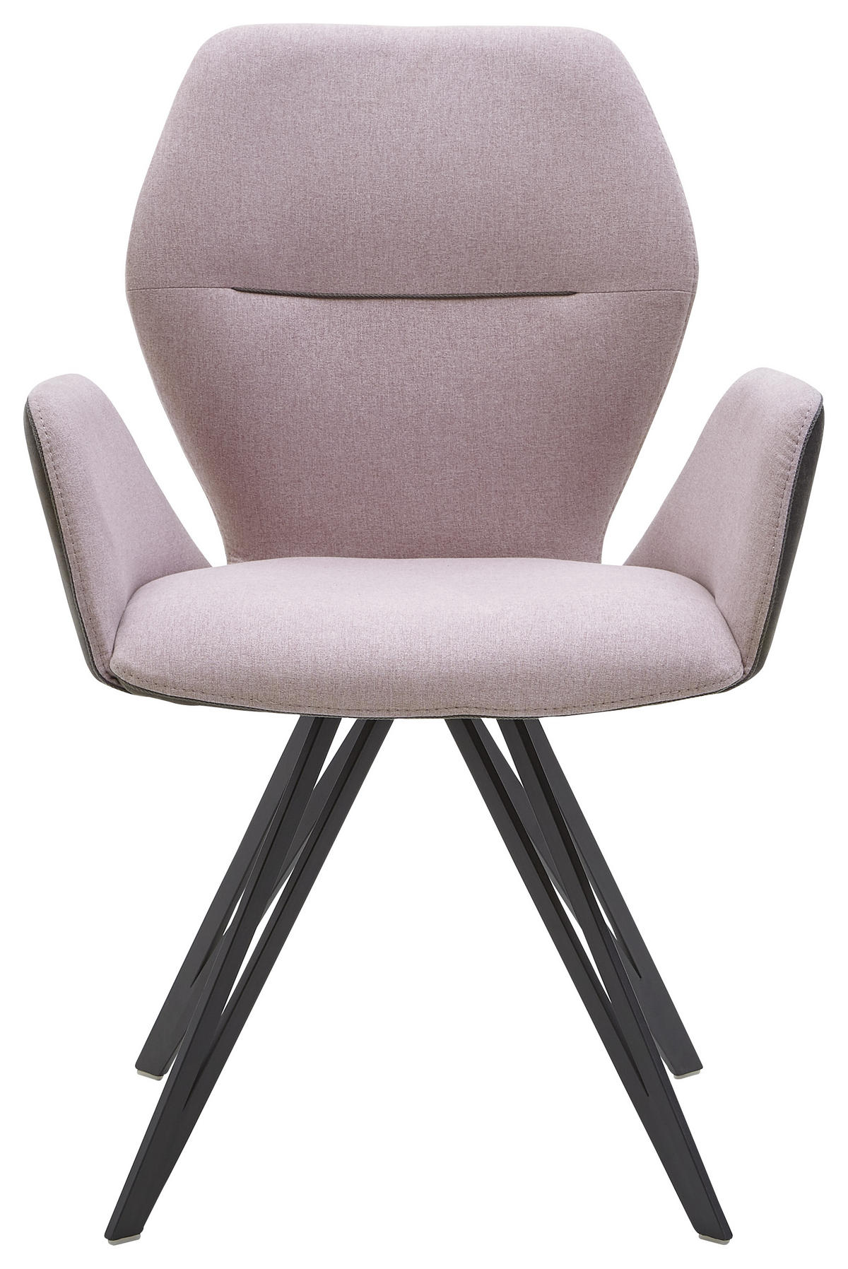 ARMLEHNSTUHL  in Eisen Webstoff, Mikrofaser  - Anthrazit/Schwarz, Design, Textil/Metall (62/91/59cm) - Valnatura